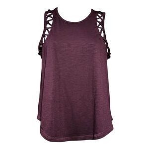 Mudd Burgundy Maroon Plum Flowy Tank Top Blouse Women’s XS